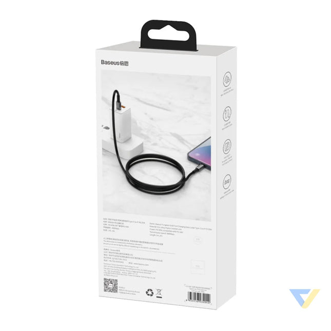 Baseus Tungsten Gold Cable Type C to Type C 100W 2m (black) USB C to USB C