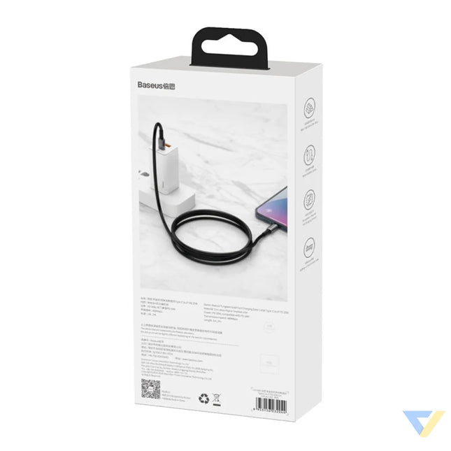 Baseus Tungsten Gold Cable Type C to Type C 100W 2m (black) USB C to USB C