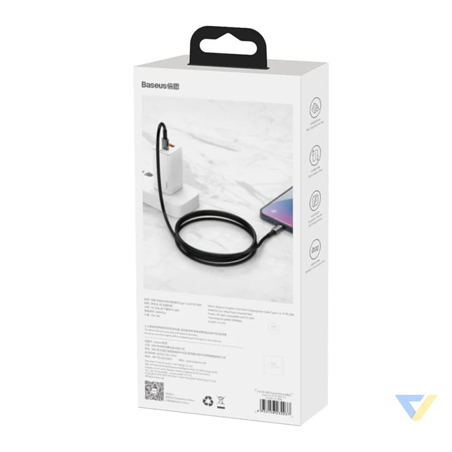 Baseus Tungsten Gold Cable Type C to iP PD 20W 1m (black) USB C to Lightning