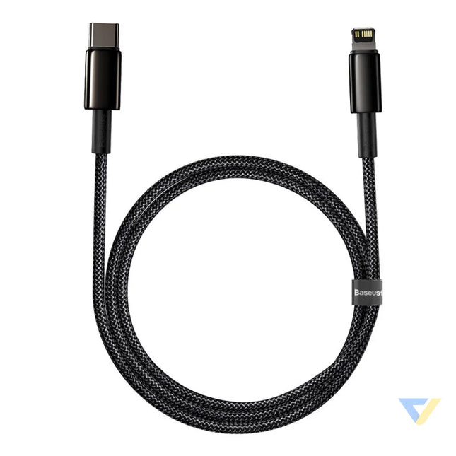 Baseus Tungsten Gold Cable Type C to iP PD 20W 1m (black) USB C to Lightning
