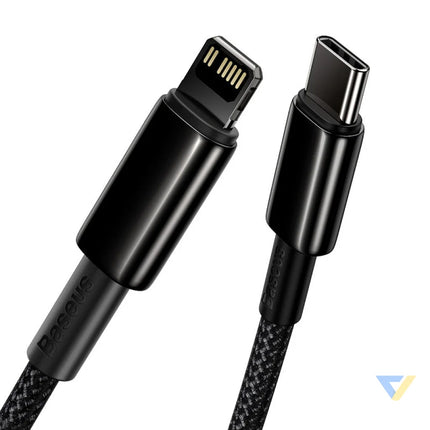 Baseus Tungsten Gold Cable Type C to iP PD 20W 1m (black) USB C to Lightning