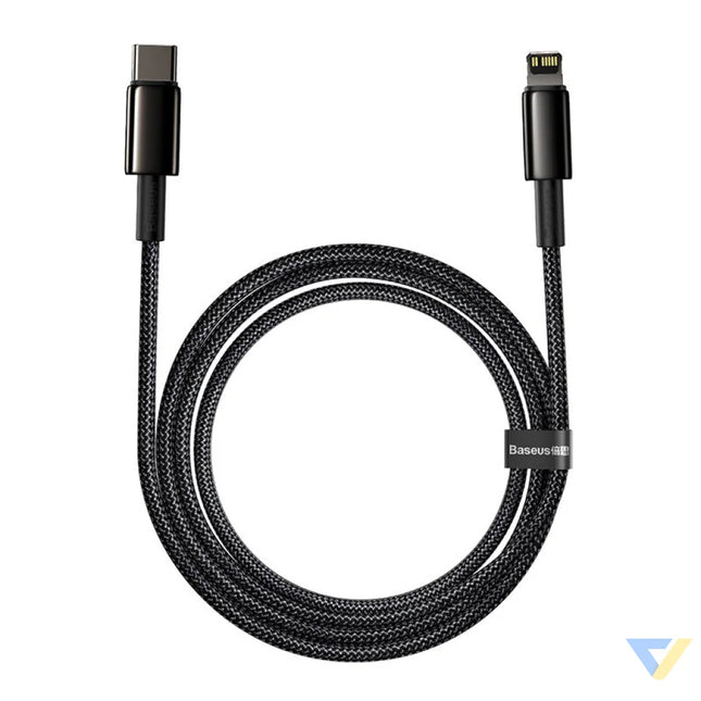 Baseus Tungsten Gold Cable Type C to iP PD 20W 2m (black) USB C to Lightning