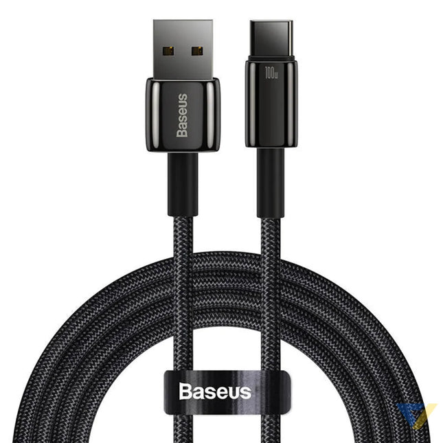 Baseus Tungsten Gold Cable USB to USB C 100W 1m (black) USB cables