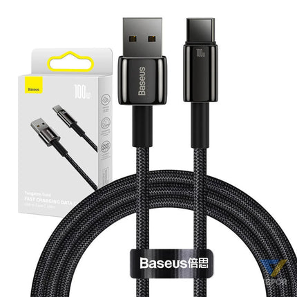 Baseus Tungsten Gold Cable USB to USB C 100W 1m (black) USB cables