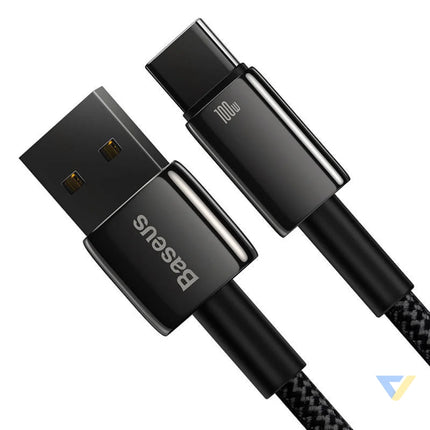 Baseus Tungsten Gold Cable USB to USB C 100W 1m (black) USB cables
