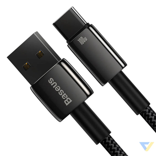 Baseus Tungsten Gold Cable USB to USB C 100W 1m (black) USB cables
