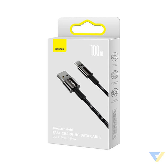 Baseus Tungsten Gold Cable USB to USB C 100W 2m (black) USB cables