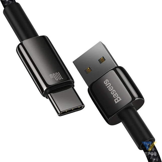 Baseus Tungsten Gold Cable USB to USB C 100W 2m (black) USB cables