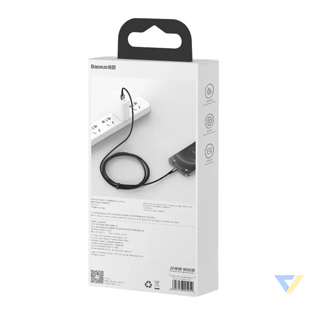 Baseus Tungsten Gold Cable USB to iP 2.4A 2m (black) USB to Lightning