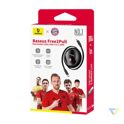 Baseus USB C to USB C 100W Charging Cable (Black) Bayern Edition USB to USB C