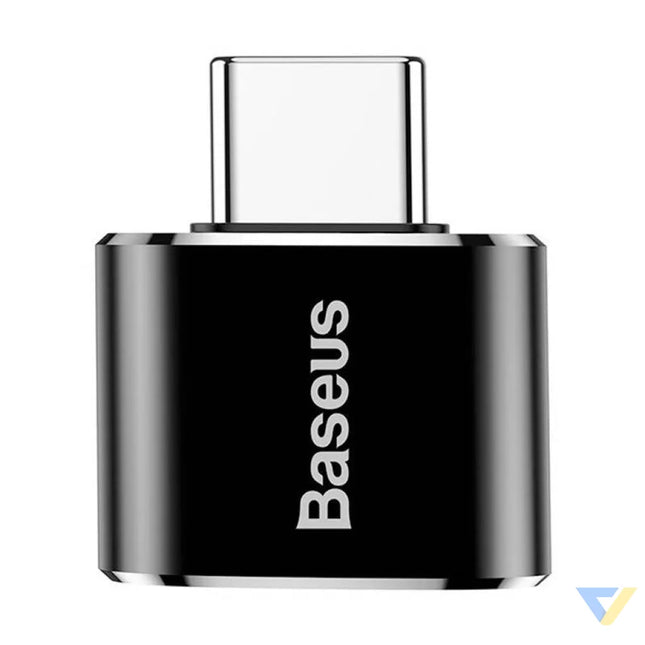 Baseus USB to USB Type C Adapter 2.4A (Black) Adapters connectors and converters
