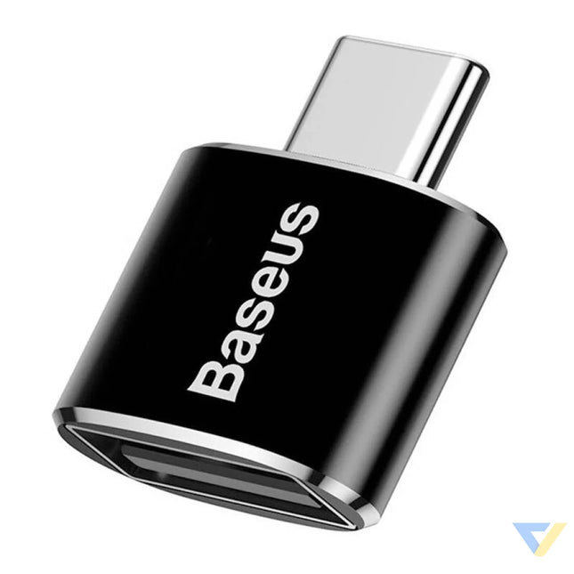 Baseus USB to USB Type C Adapter 2.4A (Black) Adapters connectors and converters