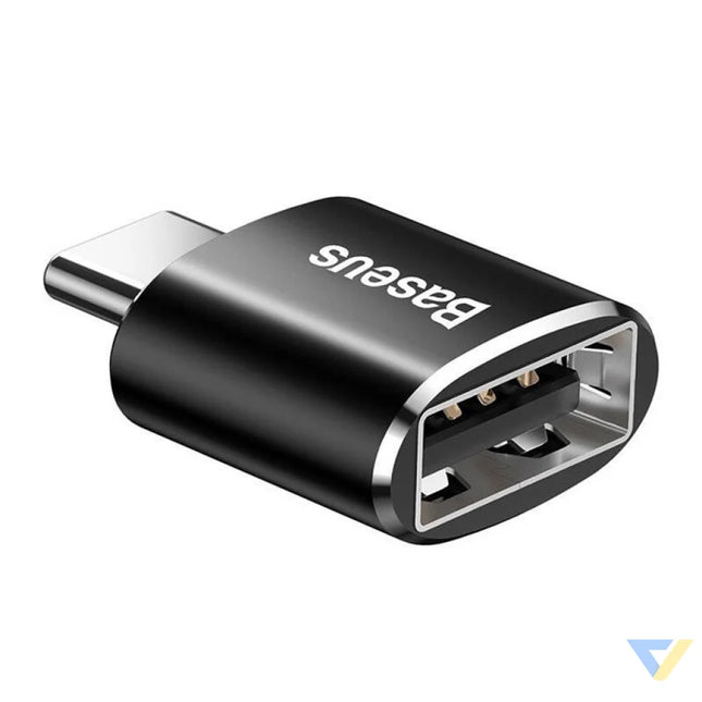 Baseus USB to USB Type C Adapter 2.4A (Black) Adapters connectors and converters