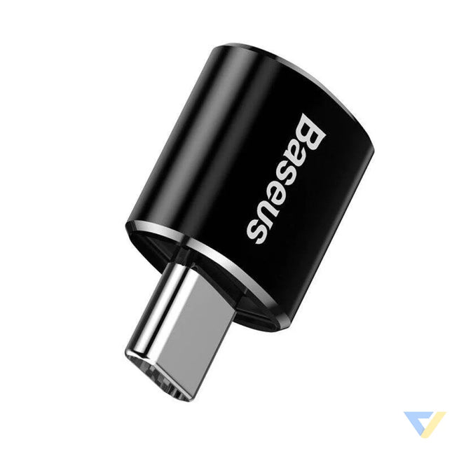 Baseus USB to USB Type C Adapter 2.4A (Black) Adapters connectors and converters