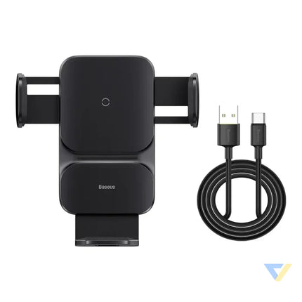 Baseus Wisdom Wireless Charging Air vent Electric Car Phone Holder (black) Phone holders