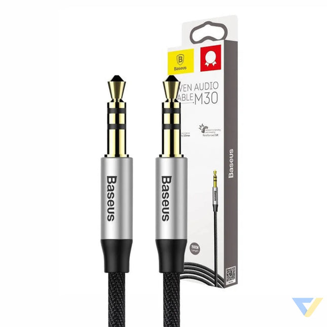 Baseus Yiven Audio Cable Cable 3.5 male Audio M30 1.5M Silver + Black Audio cables