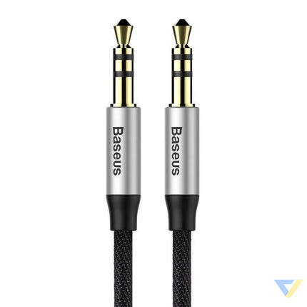 Baseus Yiven Audio Cable mini jack 3,5mm AUX 1m (Black + Silver) Audio cables
