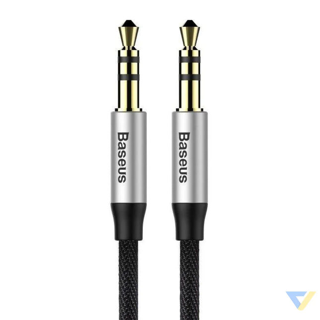 Baseus Yiven Audio Cable mini jack 3,5mm AUX 1m (Black + Silver) Audio cables