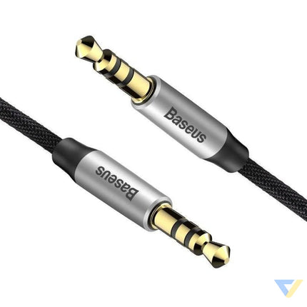 Baseus Yiven Audio Cable mini jack 3,5mm AUX 1m (Black + Silver) Audio cables