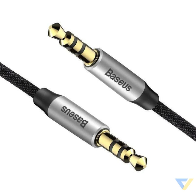 Baseus Yiven Audio Cable mini jack 3,5mm AUX 1m (Black + Silver) Audio cables