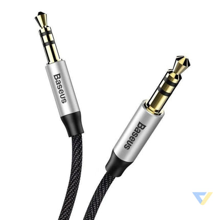 Baseus Yiven Audio Cable mini jack 3,5mm AUX 1m (Black + Silver) Audio cables