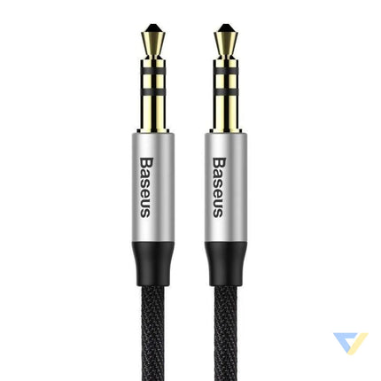 Baseus Yiven Audio Cable mini jack 3,5mm AUX 1m (Black + Silver) Audio cables