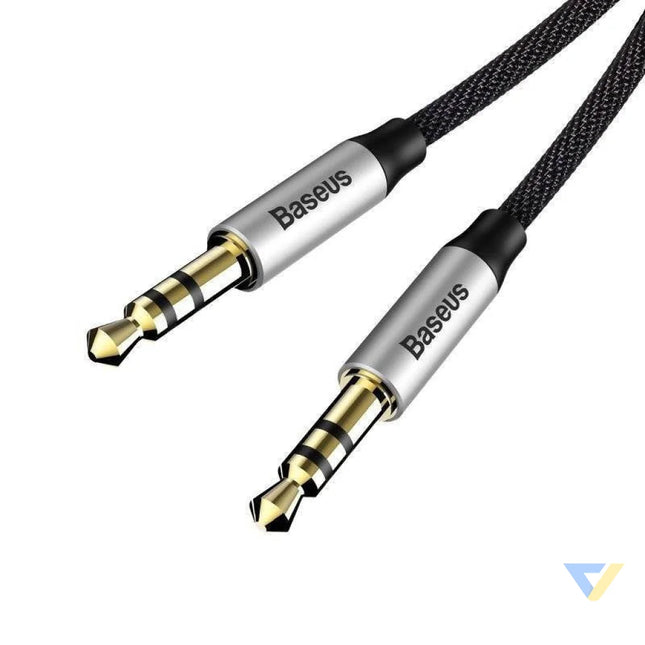 Baseus Yiven Audio Cable mini jack 3,5mm AUX 1m (Black + Silver) Audio cables