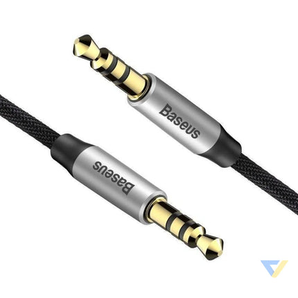 Baseus Yiven Audio Cable mini jack 3,5mm AUX 1m (Black + Silver) Audio cables