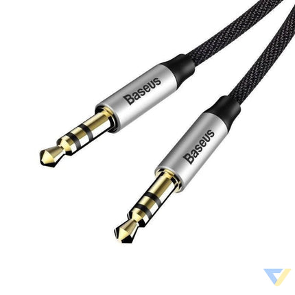 Baseus Yiven Audio Cable mini jack 3,5mm AUX 1m (Black + Silver) Audio cables