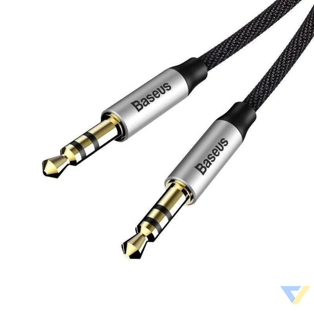 Baseus Yiven Audio Cable mini jack 3,5mm AUX 1m (Black + Silver) Audio cables