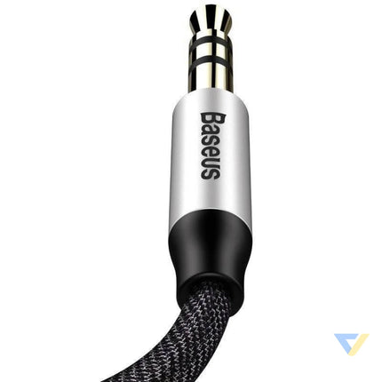 Baseus Yiven Audio Cable mini jack 3,5mm AUX 1m (Black + Silver) Audio cables