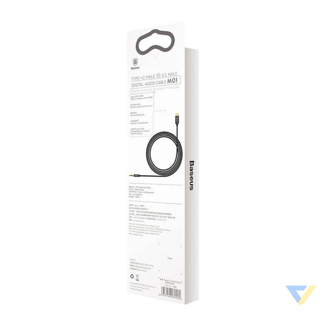 Baseus Yiven Audio cable USB C to mini jack 3,5mm 1.2m (Black) Audio cables