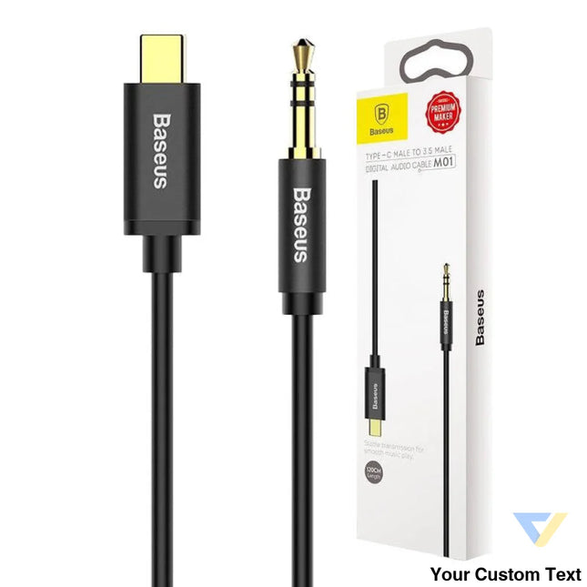 Baseus Yiven Audio cable USB C to mini jack 3,5mm 1.2m (Black) Audio cables
