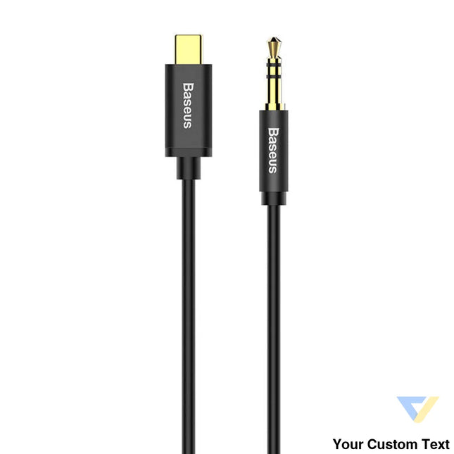 Baseus Yiven Audio cable USB C to mini jack 3,5mm 1.2m (Black) Audio cables