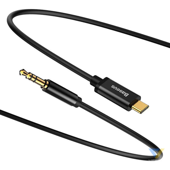Baseus Yiven Audio cable USB C to mini jack 3,5mm 1.2m (Black) Audio cables