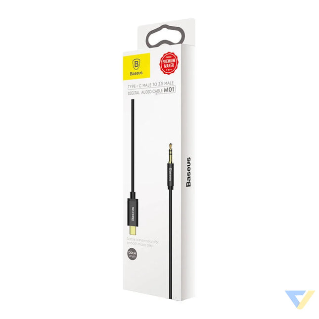 Baseus Yiven Audio cable USB C to mini jack 3,5mm 1.2m (Black) Audio cables