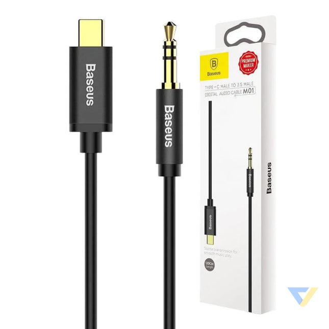 Baseus Yiven Audio cable USB C to mini jack 3,5mm 1.2m (Black) Audio cables