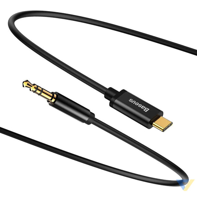 Baseus Yiven Audio cable USB C to mini jack 3,5mm 1.2m (Black) Audio cables