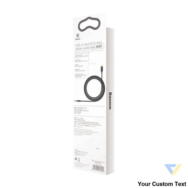 Baseus Yiven Audio cable USB C to mini jack 3,5mm 1.2m (Black) Audio cables