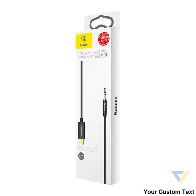 Baseus Yiven Audio cable USB C to mini jack 3,5mm 1.2m (Black) Audio cables