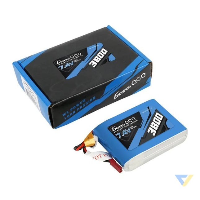 Battery Gens Ace 3800mAh 7.4V 1C 2S1P do Taranis Q X7 Lithium and NiMH