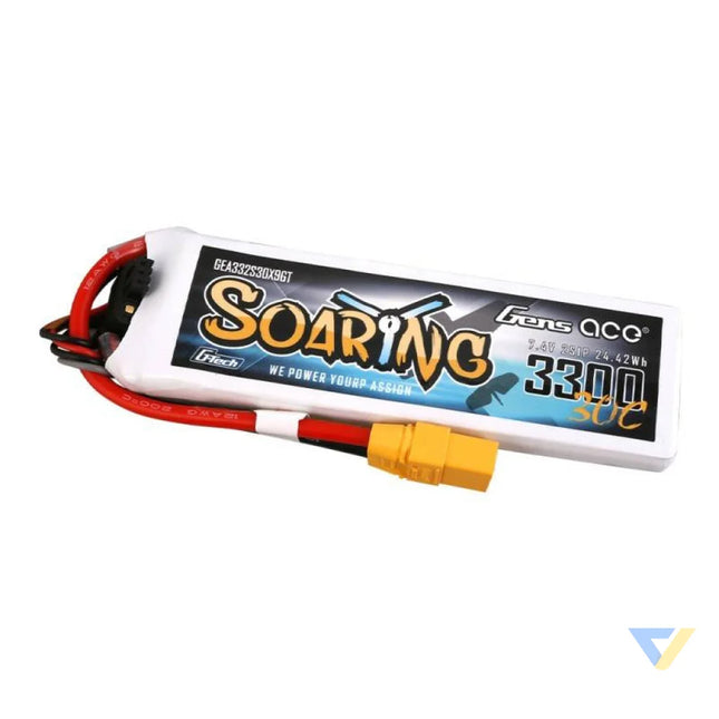 Battery Gens Ace G Tech Soaring 3300mAh 7.4V 30C 2S1P XT90 Lithium and NiMH