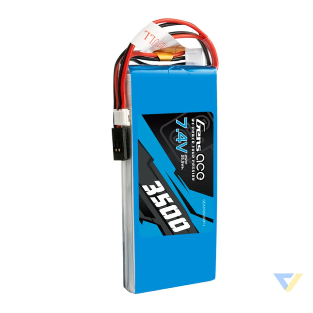 Battery LiPo Gens Ace 3500mAh 7,4V 1C 2S1P RX/TX Lithium and NiMH
