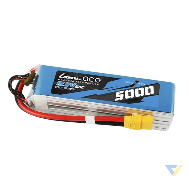 Battery LiPo Gens Ace Bashing 5000mAh 18.5V 60C 5S1P XT90 Lithium and NiMH