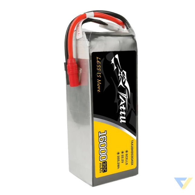 Battery Tattu 16000mAh 22.2V 30C 6S1P LiPo AS150 + XT150 Lithium and NiMH