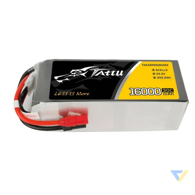 Battery Tattu 16000mAh 22.2V 30C 6S1P LiPo AS150 + XT150 Lithium and NiMH