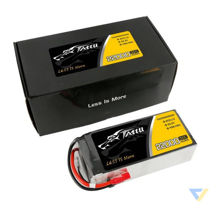 Battery Tattu 22000mAh 22.2V 30C 6S1P LiPo AS150 + XT150 Lithium and NiMH