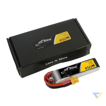 Battery Tattu 450mAh 7.4V 75C 2S1P Long XT30 Lithium and NiMH