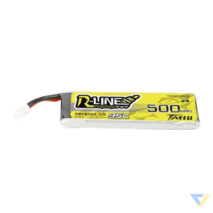 Battery Tattu 500mAh 3.7V 95C 1S1P Long Lithium and NiMH