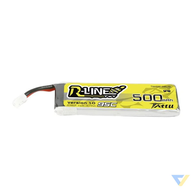 Battery Tattu 500mAh 3.7V 95C 1S1P Long Lithium and NiMH